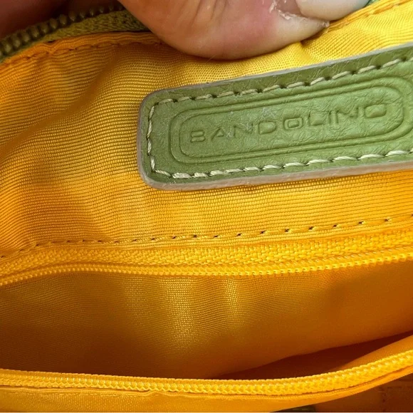 Bandolino Lime Green Leather Satchel Bag - Picture 6 of 14